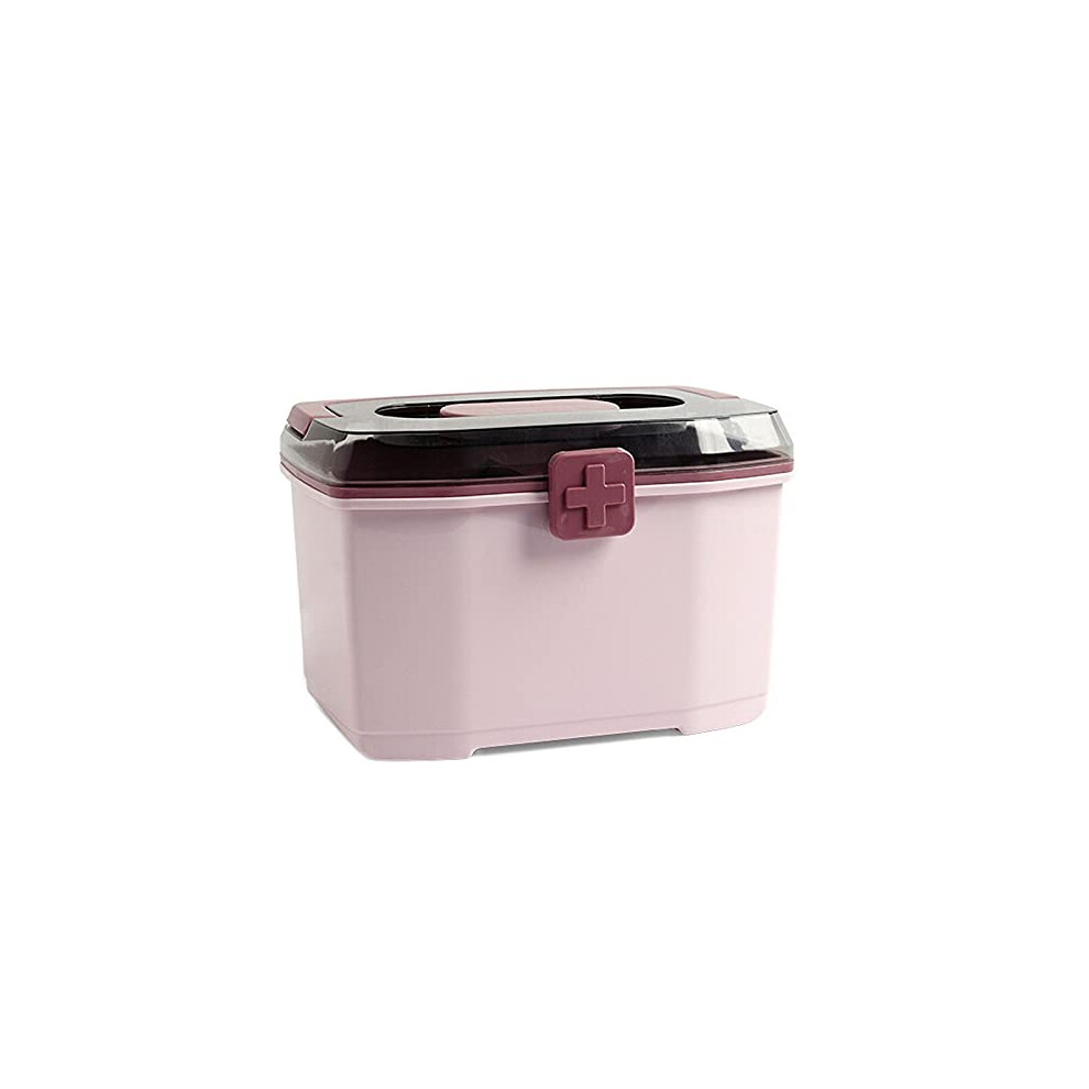 Blue/Pink First Aid Kit Portable Medicine Box Family Emergency Storage Organizer In And Suitcase Style