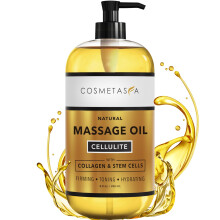 Cellulitismassageolie met collageen en stamcellen - 100% natuurlijke anticellulitisolie helpt bij het verstevigen van de huid en hydrateert de huid 8