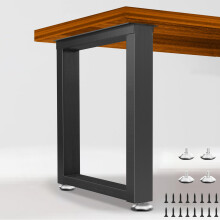 Y-CFHFC Metal Table Legs 28 Height 24 Wide Heavy Duty Furniture Feets DIY Modern Desk Legs with Adjustable Protector Feet for Dining Coffee Table B