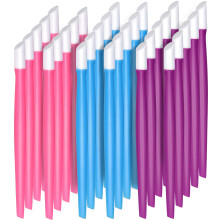 30 stykker plastikh?ndtag til negleb?ndsskubber med gummitippet neglerens Farvet neglekunstv?rkt?j til m?nd og kvinder Jul Valentinsdag (bl? lill