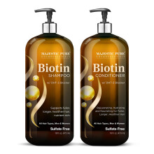 MAJESTIC PURE Biotin Shampoo and Conditioner Set with DHT Blocker Complex - Hydrating Nourishing & Supporting Healthy Hair Sulfate Free for Men &