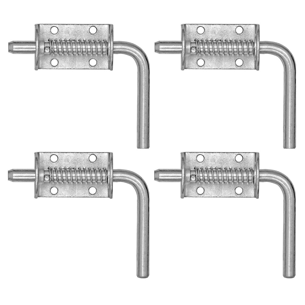 Buyers Products B2595 Spring Latch Assembly 4 Pack 1/2"""" Spring Loaded Latch Pin Without Keeper Zinc Plated Latch For Gate Latch Utility Latch T 724920181419