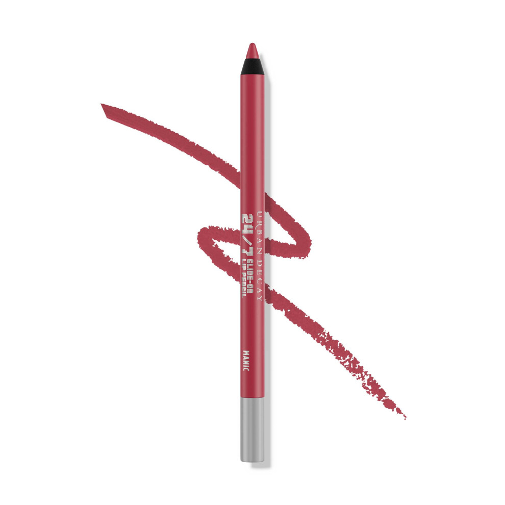 Urban Decay 24/7 Glide-On Waterproof Lip Pencil (Manic - Rosy Wine) Smudge-Proof Longwearing Lip Liner Smooth & Creamy Colors Moisturizing Formul
