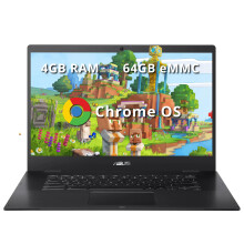 ASUS Chromebook CX1 Laptop 15.6" FHD, Intel Celeron N3350, 4GB RAM, 64GB eMMC, HD Graphics, Webcam, Stereo