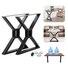 FJANKUI 28 Inch High Metal Table Legs Modern Cast Iron Welded Desk Legs Metal Home DIY Project for Nightstand Coffee Table Desk etc. with Adjust
