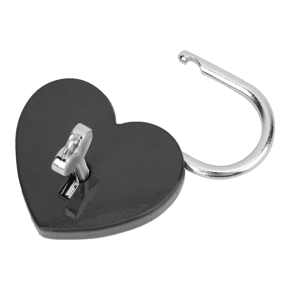 Treasure Chest Padlock Mini Love Heart Shaped Metal Lock Colorful Diary Book Security Padlock With Key For Jewelry Box Purse Handbag Cabinet Lockers 792483970399