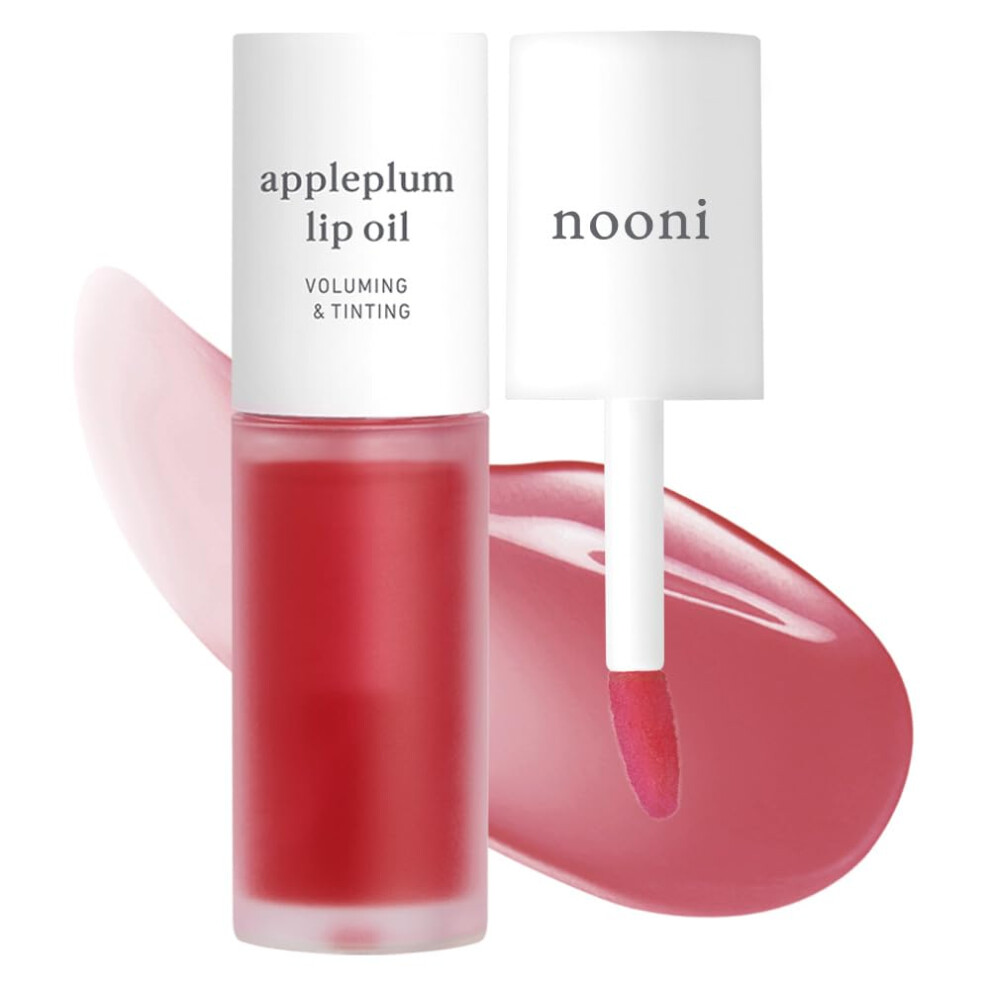 Nooni Korean Lip Oil - Appleplum | Long-Lasting, Moisturizing, Plumping, Revitalizing For Dry Lips, Waterproof, No Peel Off, Korean Tint, Hydrating, N