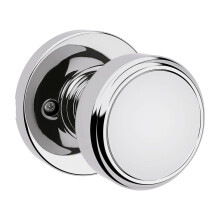Kwikset Maven Dummy d?rknop Enkeltsidet h?ndtag til skabe Franske dobbeltd?re og pantry poleret krom, ikke-drejbar rund indvendig skubbe-/tr?kd?r