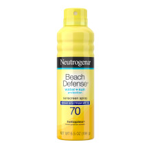 Neutrogena Beach Defense aurinkosuojasuihke SPF 70 Hawaii Reef Act 104 -yhteensopiva oktinoksaatti- ja oksibentsonivapaa laajakirjoinen nopeasti imey