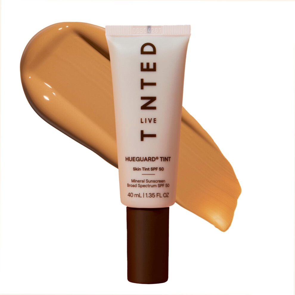 Live Tinted Light Hueguard Skin Tint Spf 50 - Tinted Mineral Sunscreen With -Medium Buildable Coverage With A Hydrating And Radiant Finish - Water And