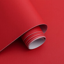 Micpolo 15,7"" x 118"" dickes rotes Kontaktpapier  einfarbige Tapete zum Abziehen und Aufkleben fr Schrnke und Arbeitsplatten