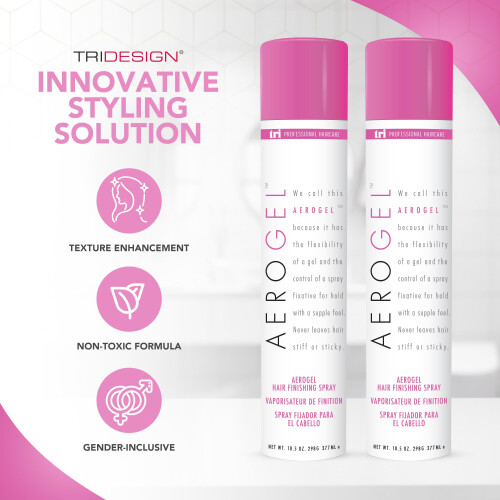 TRIDESIGN Aerogel Σπρέι Μαλλιών - Ισορροπημένη Στήριξη για Όλους τους Τύπους Μαλλιών 1