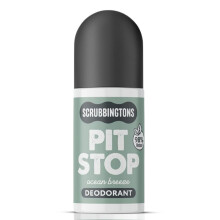 Scrubbingtons Pit Stop 98% Natural Deodorant Unisex, Ocean Breeze 75ml