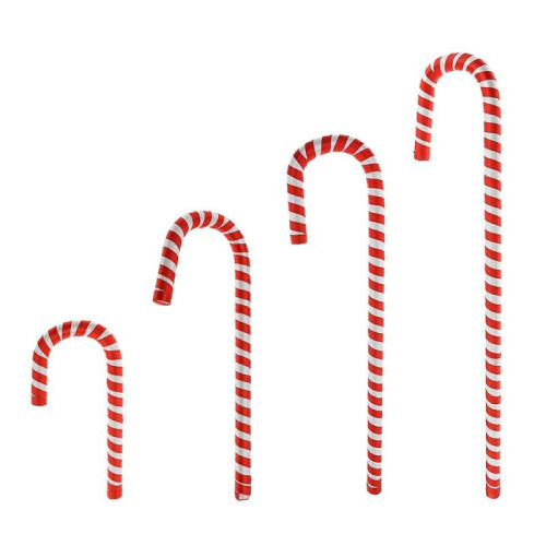 Plastic Candy Cane Christmas Tree Hanging Decoration Ornament White Red 30cm 2