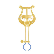 Metal Sheet Music Stand for Trumpet, Gold, Ideal for March and Concert Performances, Stable and Portable