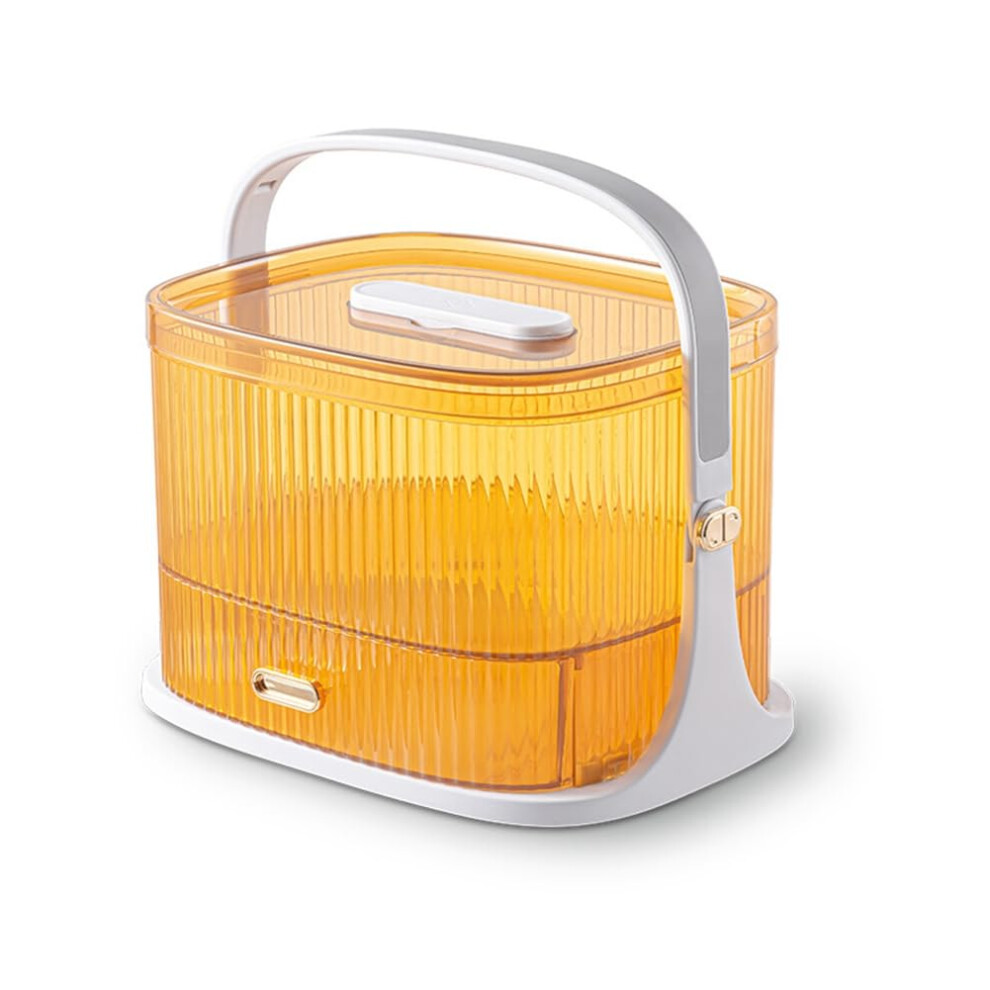 Orange/White Portable First Aid Kit Container, Medication Storage Box, Family Emergency Bag, And Pill Organizer