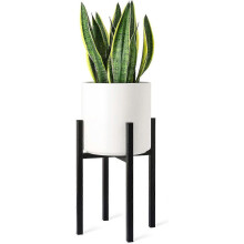 Pflanzenständer - ohne Blumentopf, Mid Century Modern Hoher Metalltopfständer für Blumentöpfe im Inn