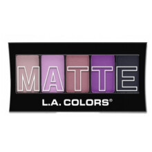LA Colors Matte Ögonskuggepalett - Fem silkeslena matte nyanser, blandbara och koordinerade för neutrala till djärva ögonlooks