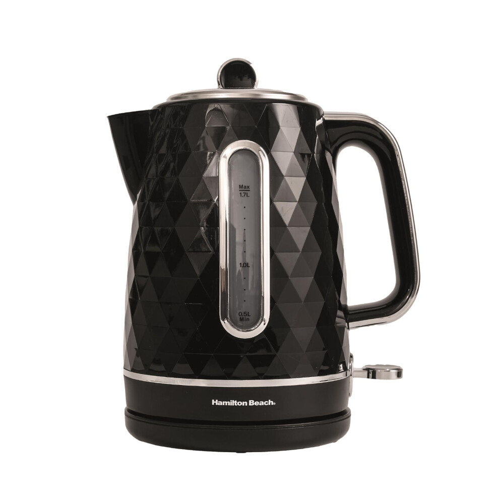 Hamilton Beach Diamond Electric Kettle, 1.7L, Hbk8359b Black
