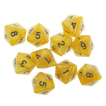 10 stücke 8 Seitige Würfel D8 Polyhedral Würfel Für Party Tisch Spiele Gelb-CDSX