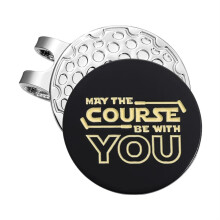 Golf Hat Clips 6 Pack, Magnetic Enamel Ball Markers for Baseball Caps, Black Golf Training Accessories