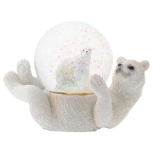 Elanze Designs Weie Eisbren-Mami und Jungtier, magische, skurrile Tischkommode, Nachttisch-Figur, Miniatur-Figur, 45 mm, robuste Polyresin-Glitzer-