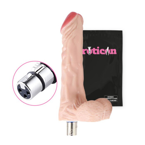 Gode - Eroticon - Realista - 16,5 CM - Uso vaginal e anal - Conector 3XLR