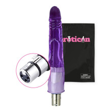 Dildo - Eroticon - Violett - 17 CM - Rilliert - 3XLR Anschluss