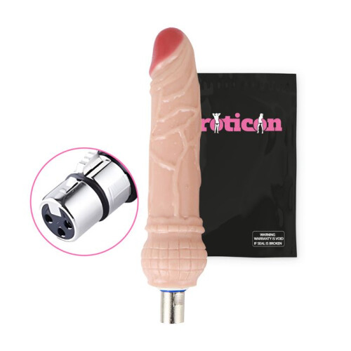Gode - Eroticon - Realista - 20 cm - Uso vaginal e anal - Conector 3XLR