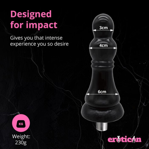 Plug Dildo - Eroticon - 15.5cm - PVC sicuro - 3XLR - Utilizzo anale e vaginale 1