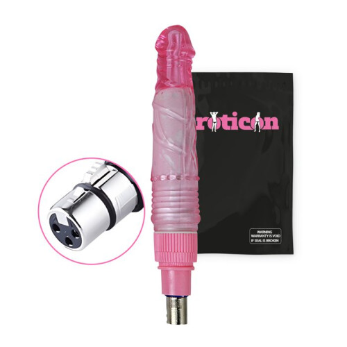 Gode - Eroticon - 19 cm - Rosa - Geraffte Stange - 3XLR Anschluss - Universell