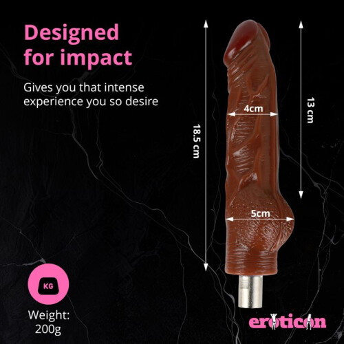 Gode - Eroticon - Marron - 18,5 cm - 5 cm - 3XLR kompatibel 1