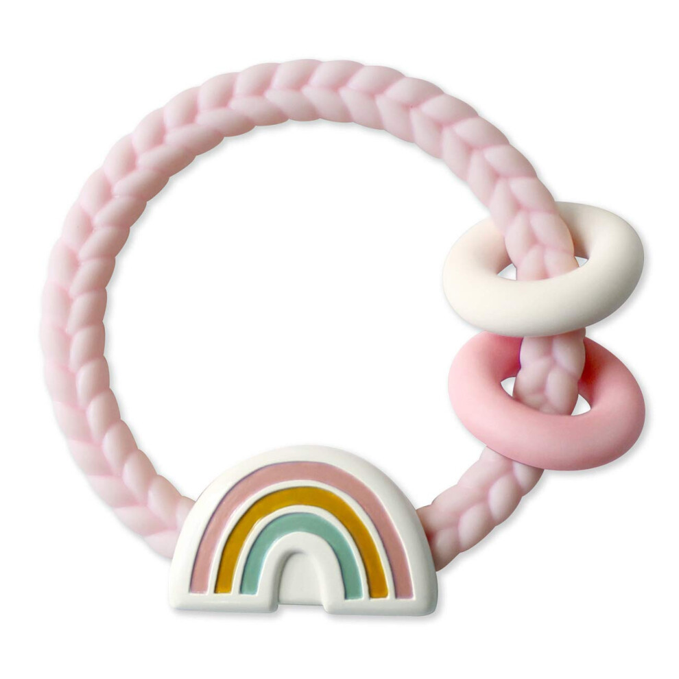 Itzy Ritzy Silicone Teether With Rattle; Rattle Teether Features Rattl