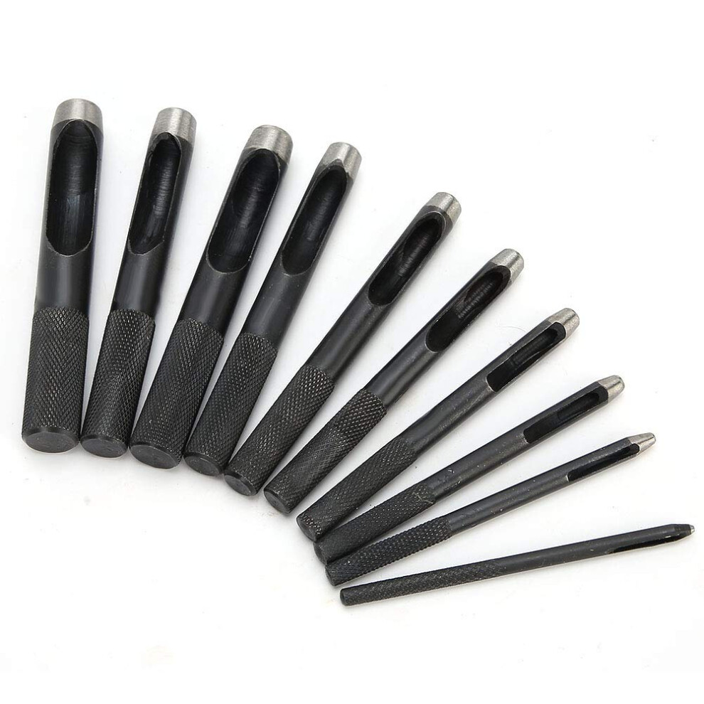 Lederloch Puncher Steel Punch Set 10Pcs With Special Design For Leather Craft Projects And Diy Leatherworking 6947110604039