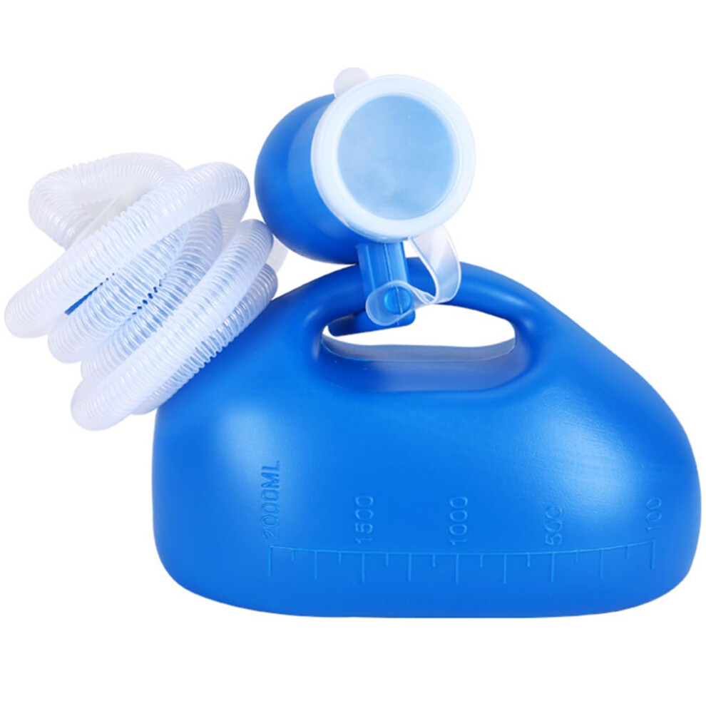 Portable Urinal For Men 2000Ml Spill Proof Urine Bottle With Scale And 63 Long Tube For Travel And Hospital Use 6038364739469