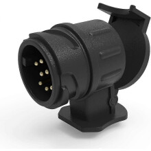12 V 13 auf 7-poliger Anhängerkupplungs-Steckdosenadapter, wasserdichter Anhängerstecker aus Kunstst