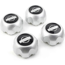 4 Stück Chrom-Radkappen mit Logo-Zeichen N40315-89P15, kompatibel mit Nissan Pathfinder Xterra