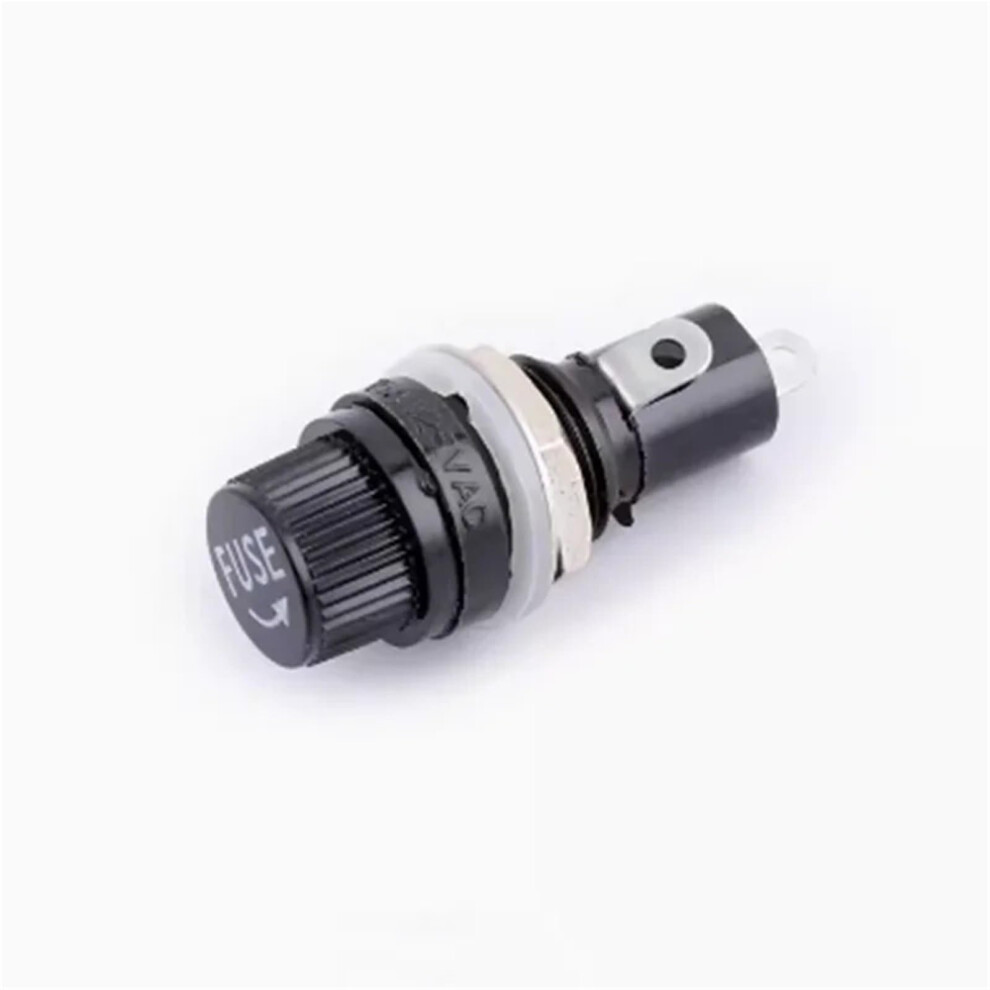 5Pcs 5X20mm Fuse Holder Black Insurance Tube Socket Holder For 5X20mm Fuse Panel Compatible With Standard Fuses 6482260105178