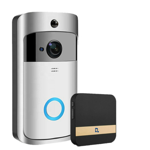 (Whole Full Kit(Silver)) Wireless Video Doorbell Camera WiFi Smart Doorring