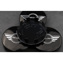 Set of 4 Black MINI alloy wheel caps 56mm