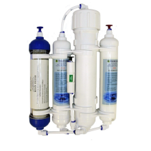 Finerfilters 4 Stage Compact Aquarium Reverse Osmosis Unit - 100 GPD with Inline DI Resin Chamber for Tropical, Marine & Discus Fish