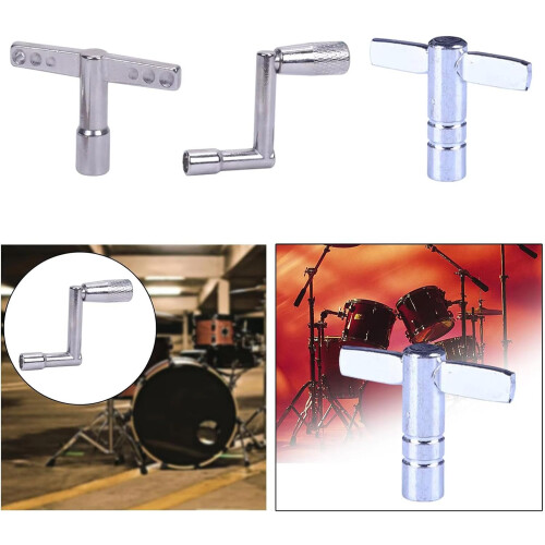 Drum Tuning Key, Metal T-Shaped Adjustment Tool, Z-Type Design for Percussion Instruments, Durable Drum Accessory 2