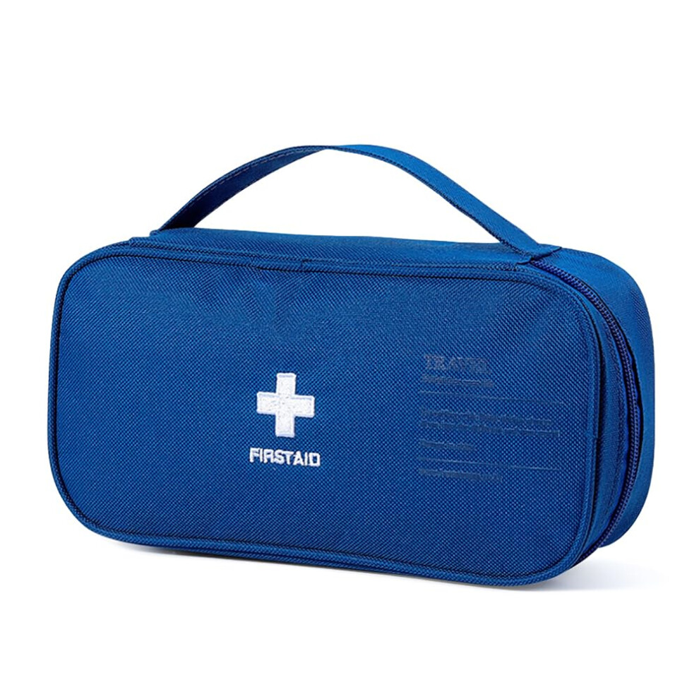 Medicine Storage Bag Large Capacity Emergency Travel Kit Red Small Blue Large for Home Office Organization