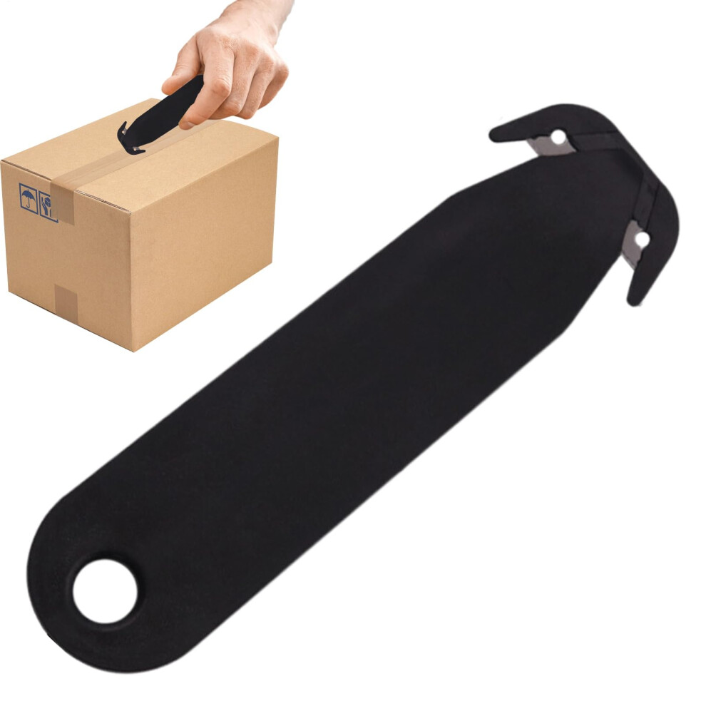 Cardboard Cutter Retractable Box Cutter With Replacement Blades, Double Edge Safety Cutter, Automatic Multifunctional Package Opener Black 6038364740342