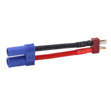 RC Car EC5 weiblich zu T-geformtem männlichen Steckeradapter 93mm 12AWG für Modellflugzeuge