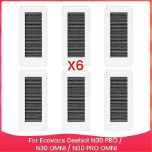 passend für 6er-Pack Ersatz-HEPA-Filter für Ecovacs Deebot N30 PRO / N30 OMNI / N30 PRO OMNI Roboter