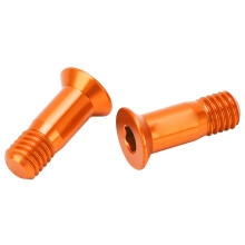 2 Stück Aluminiumlegierung Fahrrad-Schaltwerkskranz Befestigungsschrauben - Orange