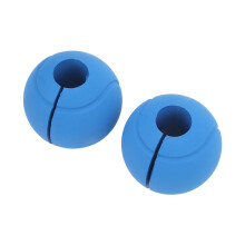 Silicone gebogener Hantelgriff 24mm Blau rutschfest
