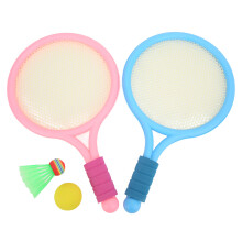 Kinder Badminton- und Tennisschlägerset mit Gummiball, 23x2x39cm