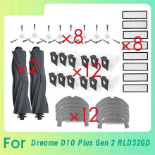 42 Pcs Wichtigsten Seite Pinsel Mopp Filter geeignet für D10 Plus Gen 2 RLD32GD Kehren Roboter Reini